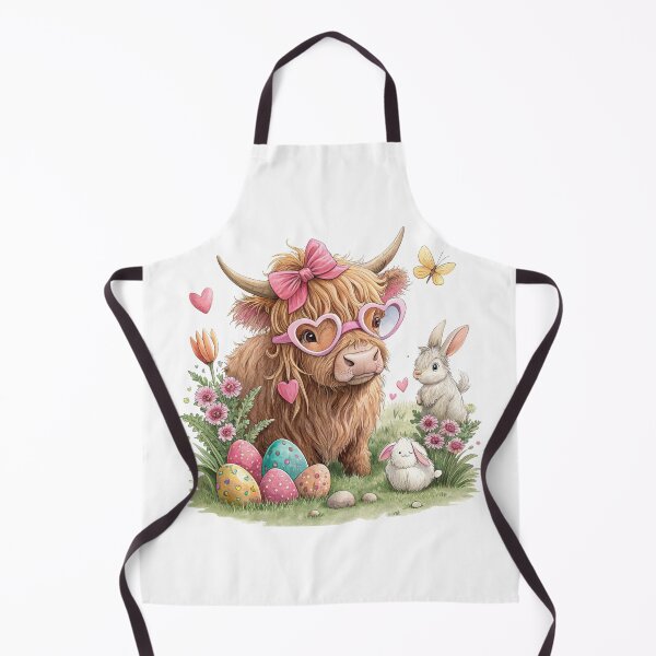 Item preview, Adorable Easter Highland Cow Wearing Glasses with Easter eggs designed and sold by Lbeck1869.