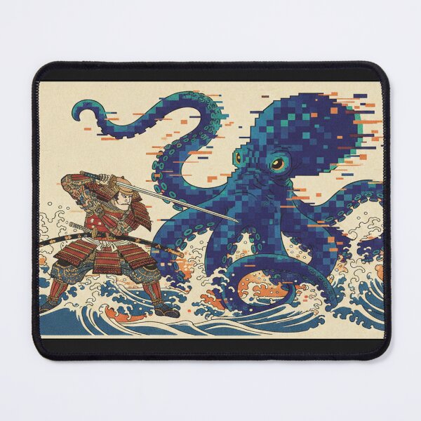 Item preview, Glitch Octopus vs Samurai designed and sold by Ink Dynasty.