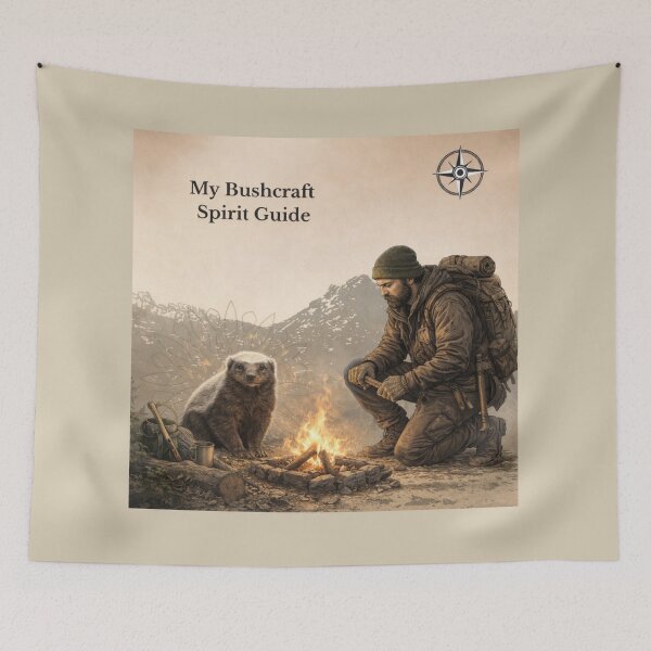 Item preview, Honey Badger Bushcraft Spirit Guide – Survival Wildlife GeoWild Designs designed and sold by GeoWild Designs.