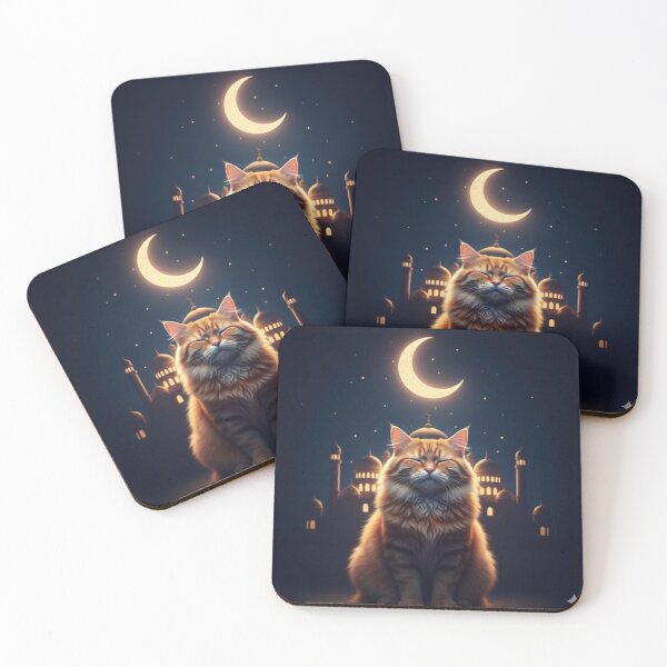 Item preview, Cute Realistic Muslim Cat Ramadan Sticker | Islamic Cat Art Gift designed and sold by Little Lessons.
