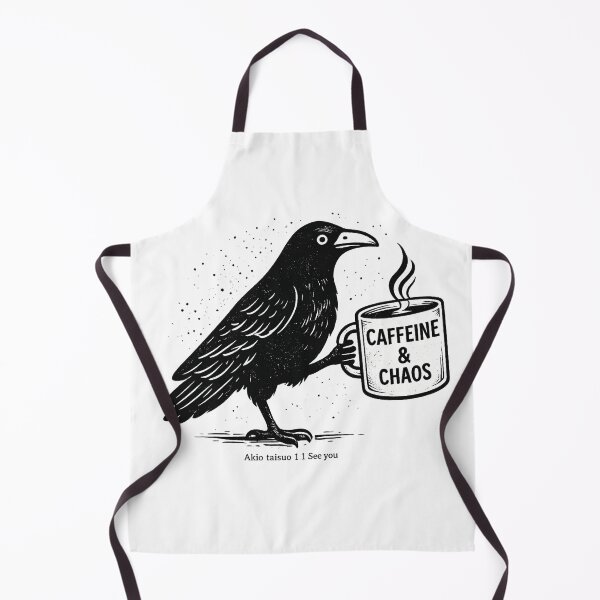 Item preview, Caffeine and Chaos Crow – Funny Dark Corvid Coffee Lover designed and sold by akiotatsuo.