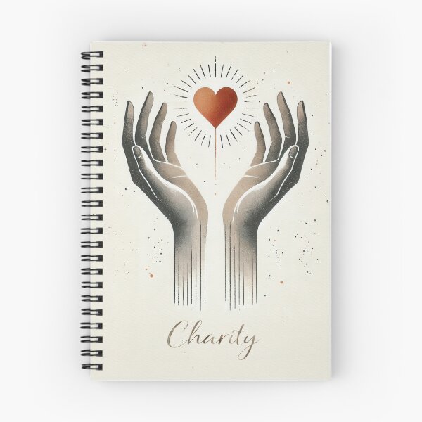 Item preview, Charity Art | Theological Virtue Print with Hands and Heart | Minimalist Christian Decor designed and sold by FaithArtCrea.