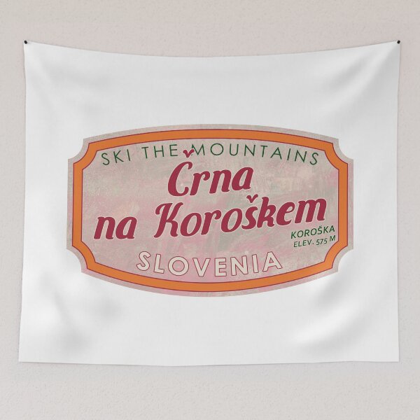 Item preview, Črna na Koroškem, Slovenia, Koroška, Ski, textured skiing badge designed and sold by Wanderful-roads.