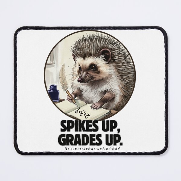 Item preview, Studious Hedgehog - Spikes Up, Grades Up! Funny Math Pun designed and sold by Animal Xeno Circus.