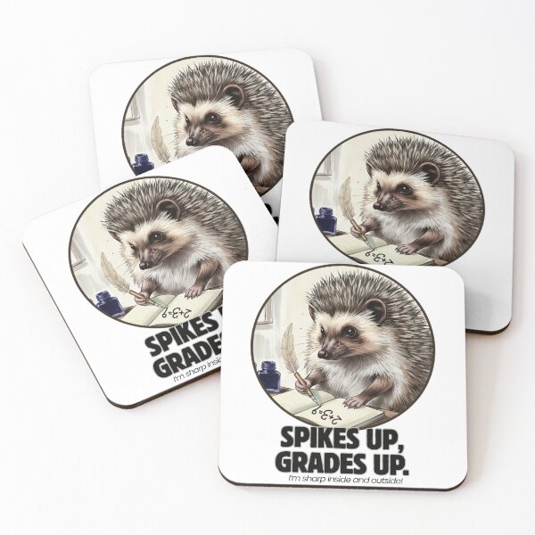 Item preview, Studious Hedgehog - Spikes Up, Grades Up! Funny Math Pun designed and sold by Animal Xeno Circus.