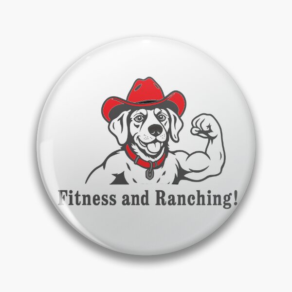 Item preview, Cowboy Muscle Dog Fitness Mascot designed and sold by Mindful56.