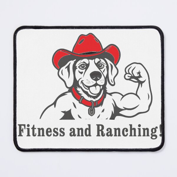 Item preview, Cowboy Muscle Dog Fitness Mascot designed and sold by Mindful56.