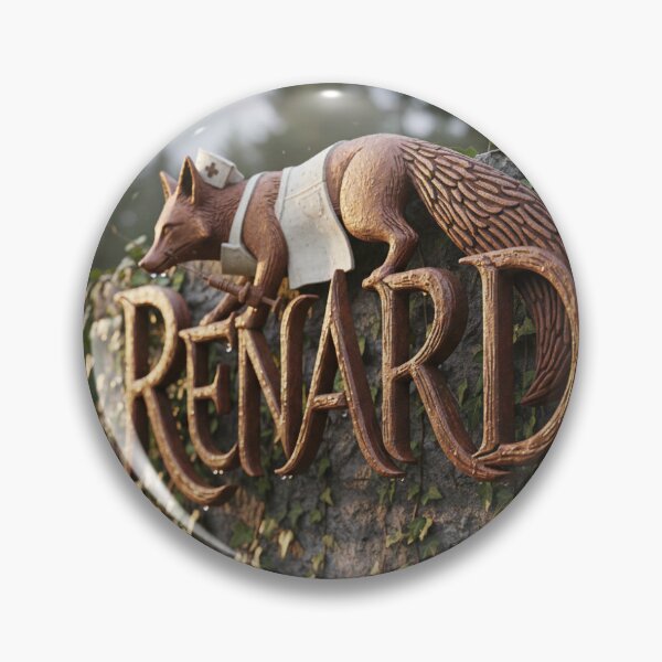 Item preview, White Fox Nurse Emblem - Renard Stone Carving designed and sold by Inkspire-Shop83.