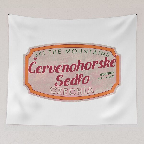 Item preview, Červenohorské sedlo, Czechia, Jeseníky, Ski, textured skiing badge designed and sold by Wanderful-roads.