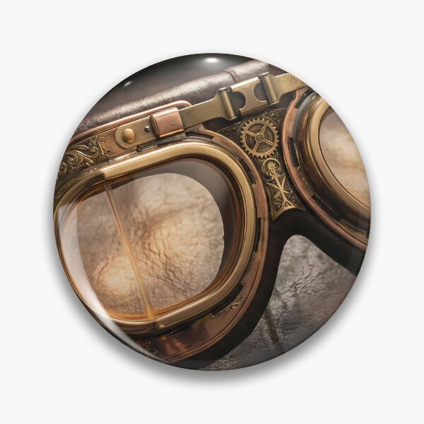 Item preview, Aviator's Vision - Steampunk Brass Goggles designed and sold by Neon Nature Studio.