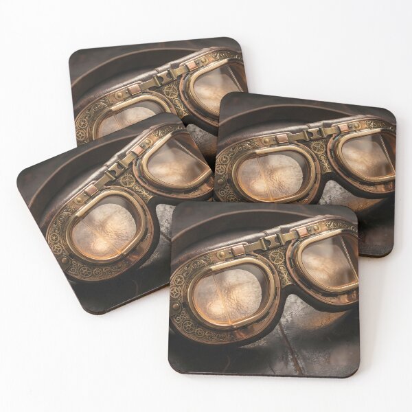 Item preview, Aviator's Vision - Steampunk Brass Goggles designed and sold by Neon Nature Studio.