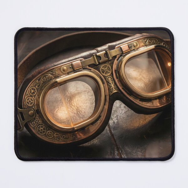 Item preview, Aviator's Vision - Steampunk Brass Goggles designed and sold by Neon Nature Studio.