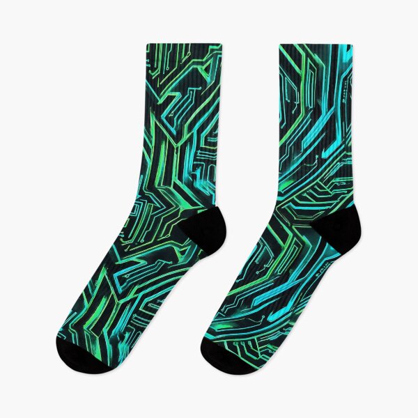 Artikelvorschau, Cyber-Tribal - Futuristic Techwear Pattern entworfen und verkauft von Neon Nature Studio.