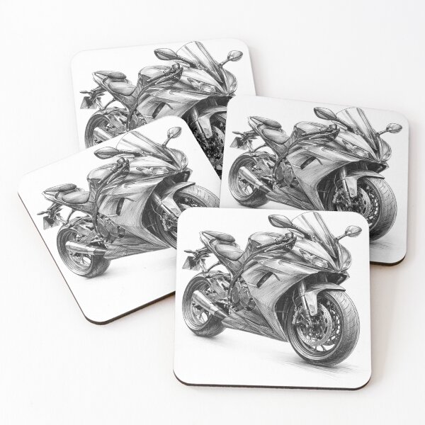 Item preview, Pencil Sketch Sport Motorcycle – Detailed Racing Bike Illustration designed and sold by Karszul.