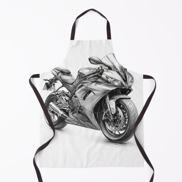 Item preview, Pencil Sketch Sport Motorcycle – Detailed Racing Bike Illustration designed and sold by Karszul.