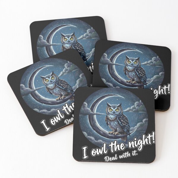 Item preview, I Owl The Night! - Funny Owl Pun King designed and sold by Animal Xeno Circus.
