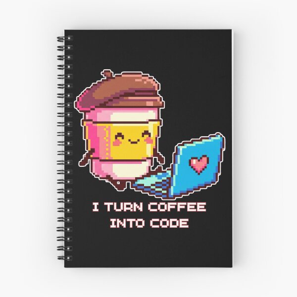 Item preview, I Turn Coffee Into Code - Cute Pixel Art Programmer Sticker designed and sold by MotivaChic.