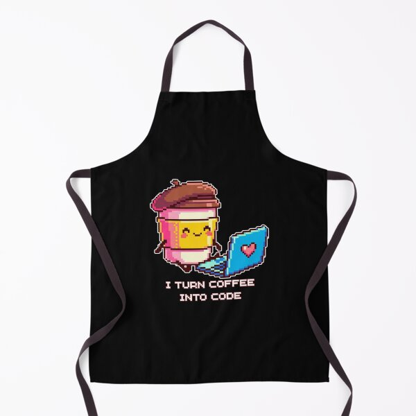 Item preview, I Turn Coffee Into Code - Cute Pixel Art Programmer Sticker designed and sold by MotivaChic.