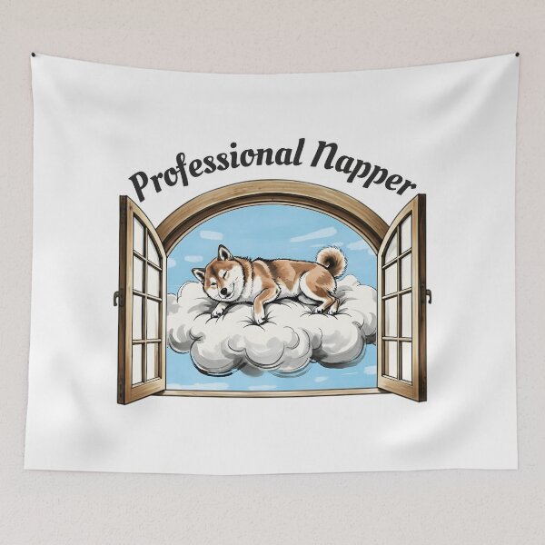 Item preview, Professional Napper Shiba Inu - The King of Sleep designed and sold by Animal Xeno Circus.