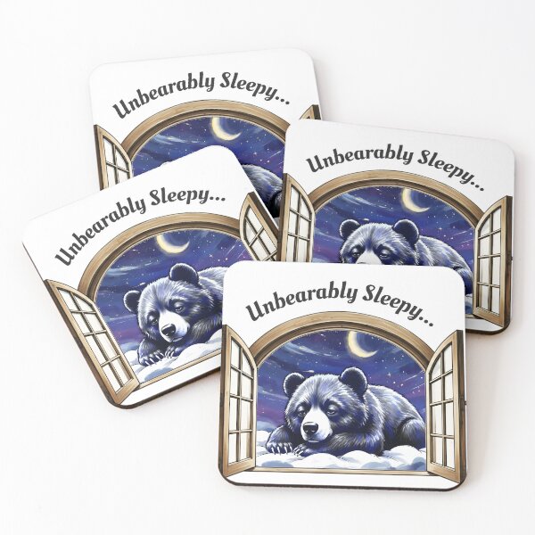 Item preview, Unbearably Sleepy Bear - Funny Pun Art designed and sold by Animal Xeno Circus.