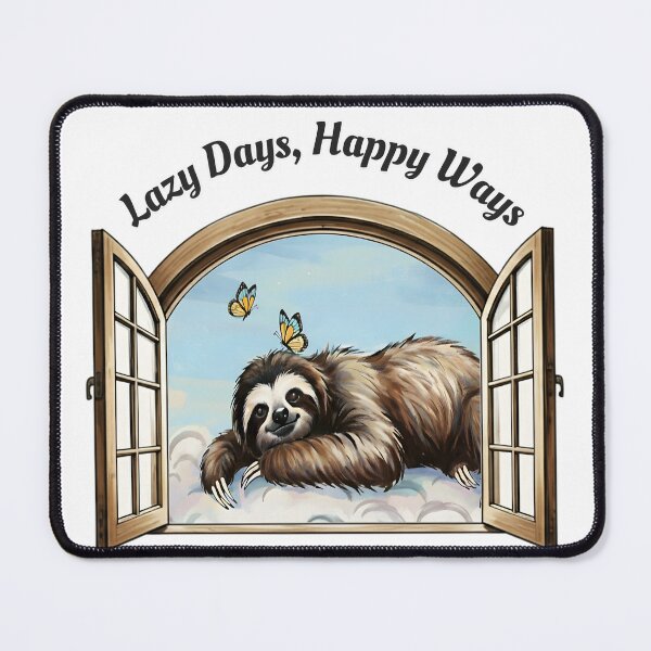 Item preview, Lazy Days, Happy Ways Sloth - Relaxation Art designed and sold by Animal Xeno Circus.