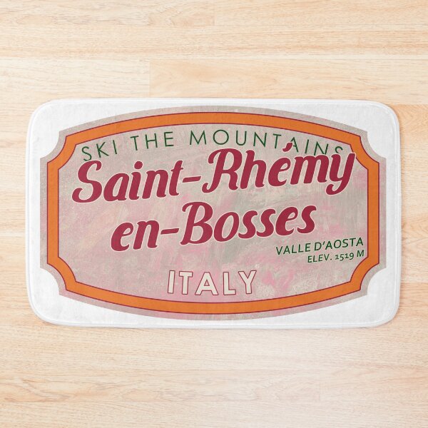 Item preview, Saint-Rhémy-en-Bosses, Italy, Valle d’Aosta, Ski, textured skiing badge designed and sold by Wanderful-roads.