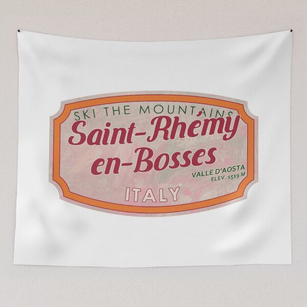 Item preview, Saint-Rhémy-en-Bosses, Italy, Valle d’Aosta, Ski, textured skiing badge designed and sold by Wanderful-roads.