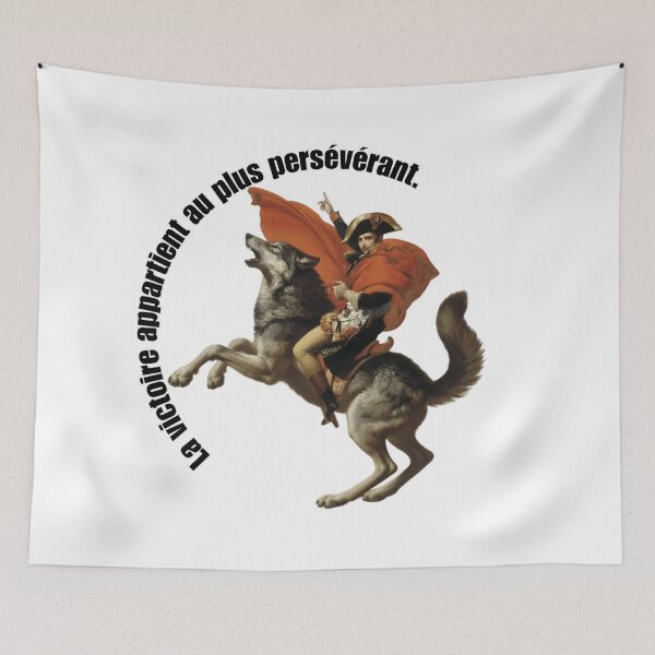 Item preview, Napoleon on a Wolf - The Victory Quote Art designed and sold by Animal Xeno Circus.