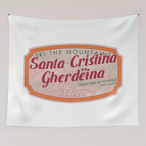 Item preview, Santa Cristina Gherdëina, Italy, Trentino-Alto Adige, Ski, textured skiing badge designed and sold by Wanderful-roads.