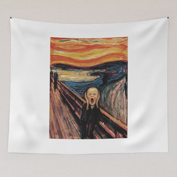 Item preview, The Baby Scream - Edvard Munch Parody Art designed and sold by Animal Xeno Circus.