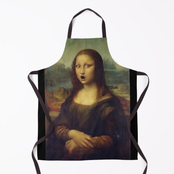 Item preview, Mona Lisa Shocked Face - Classic Art Meme Parody designed and sold by Animal Xeno Circus.