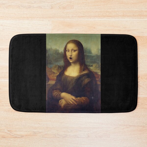 Item preview, Mona Lisa Shocked Face - Classic Art Meme Parody designed and sold by Animal Xeno Circus.