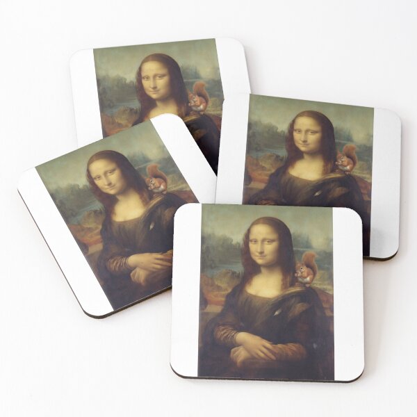 Item preview, Mona Lisa with Squirrel - Classic Art Parody designed and sold by Animal Xeno Circus.