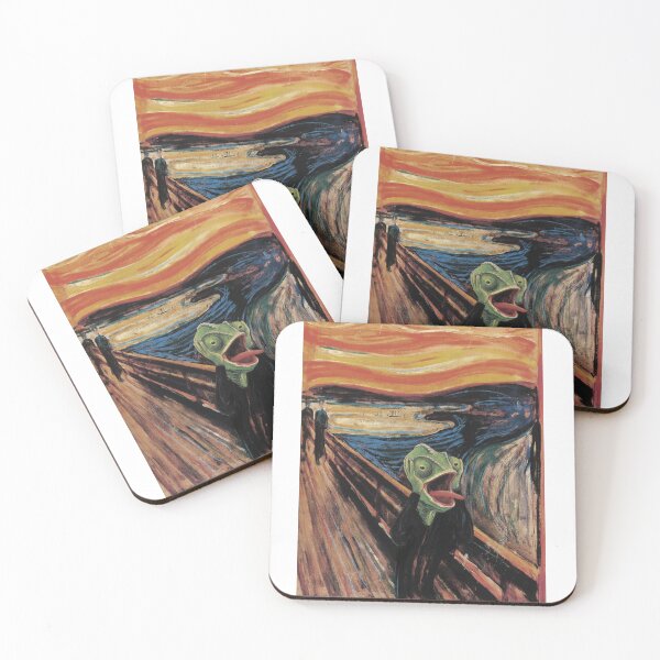 Item preview, Chameleon Scream - Edvard Munch Parody Art designed and sold by Animal Xeno Circus.