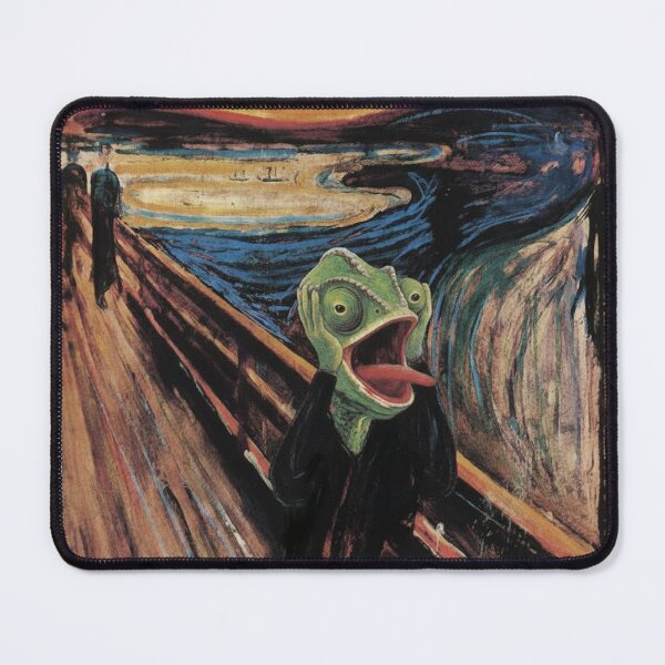 Item preview, Chameleon Scream - Edvard Munch Parody Art designed and sold by Animal Xeno Circus.
