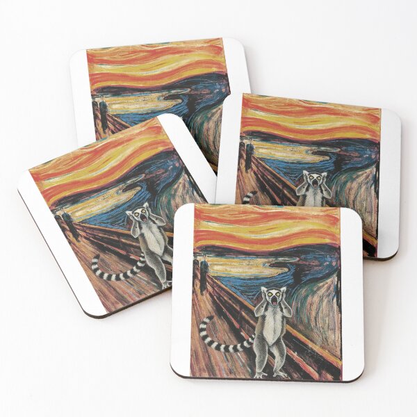 Item preview, Ring-Tailed Lemur Scream - Edvard Munch Parody designed and sold by Animal Xeno Circus.
