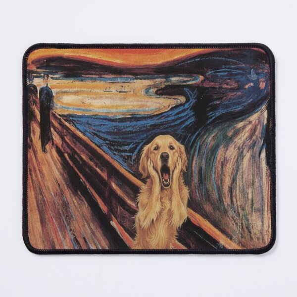 Item preview, Golden Retriever Scream - Edvard Munch Parody Art designed and sold by Animal Xeno Circus.