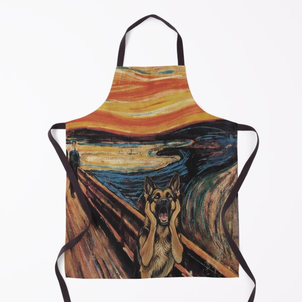 Item preview, German Shepherd Scream - Edvard Munch Parody Art designed and sold by Animal Xeno Circus.