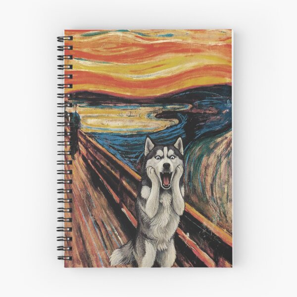 Item preview, Siberian Husky Scream - Munch Parody Art designed and sold by Animal Xeno Circus.