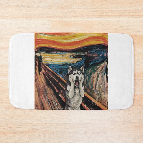 Item preview, Siberian Husky Scream - Munch Parody Art designed and sold by Animal Xeno Circus.