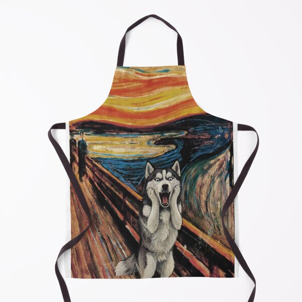 Item preview, Siberian Husky Scream - Munch Parody Art designed and sold by Animal Xeno Circus.