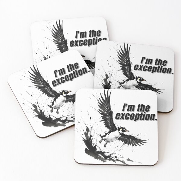 Item preview, Flying Penguin - I'm The Exception. Anti-Motto Art designed and sold by Animal Xeno Circus.