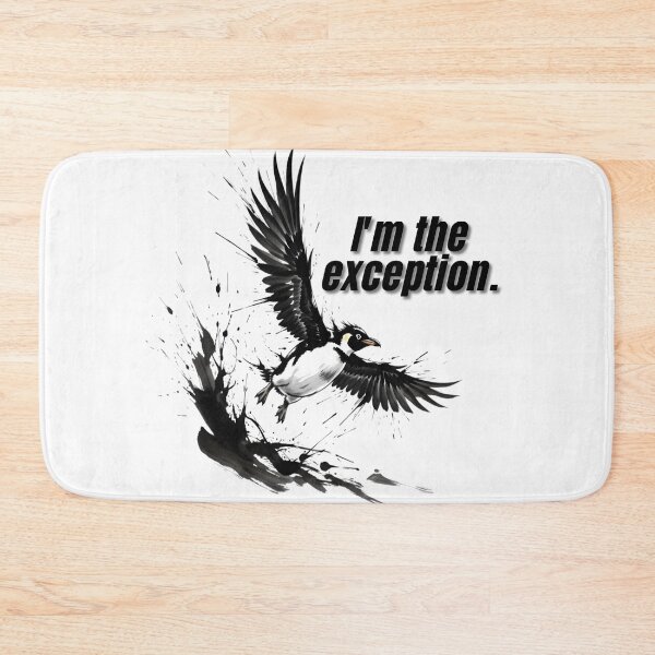 Item preview, Flying Penguin - I'm The Exception. Anti-Motto Art designed and sold by Animal Xeno Circus.