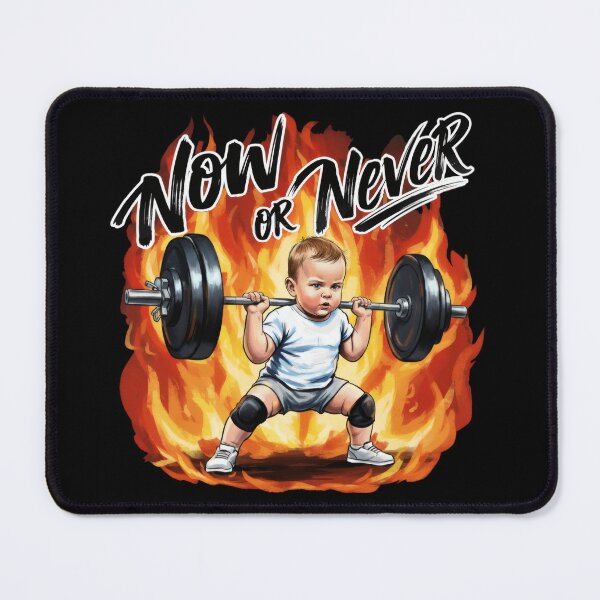 Item preview, Baby Weightlifter - NOW OR NEVER Gym Motivation designed and sold by Animal Xeno Circus.