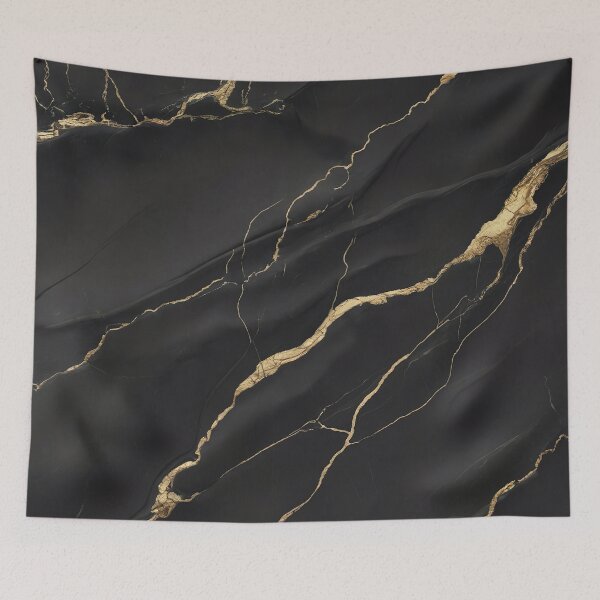Item preview, Black and Gold Marble Seamless Pattern | Luxury Obsidian Stone Texture Design designed and sold by Tamas Das.
