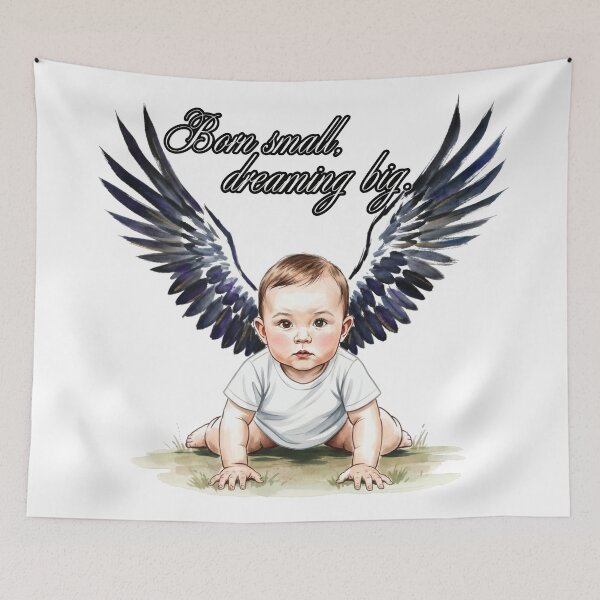 Item preview, Born Small, Dreaming Big. - Angel Baby designed and sold by Animal Xeno Circus.