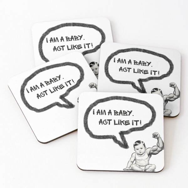 Item preview, I Am A Baby. Act Like It! - Funny Muscular Kid designed and sold by Animal Xeno Circus.