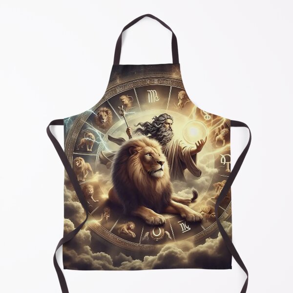Item preview, Majestic Golden Leo Zodiac Wheel Art designed and sold by Zodiac Celestial Art.