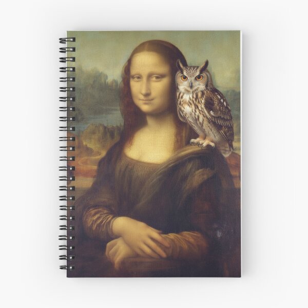 Item preview, Mona Owl - Leonardo da Vinci Parody Art designed and sold by Animal Xeno Circus.
