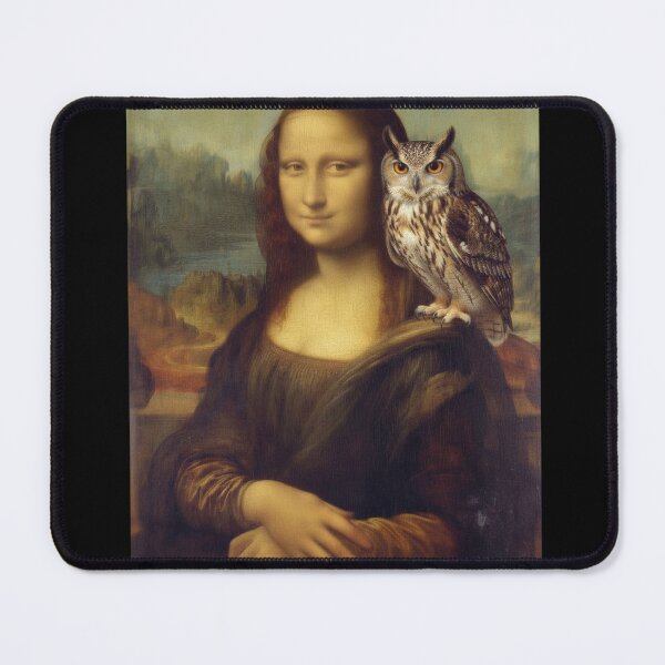 Item preview, Mona Owl - Leonardo da Vinci Parody Art designed and sold by Animal Xeno Circus.